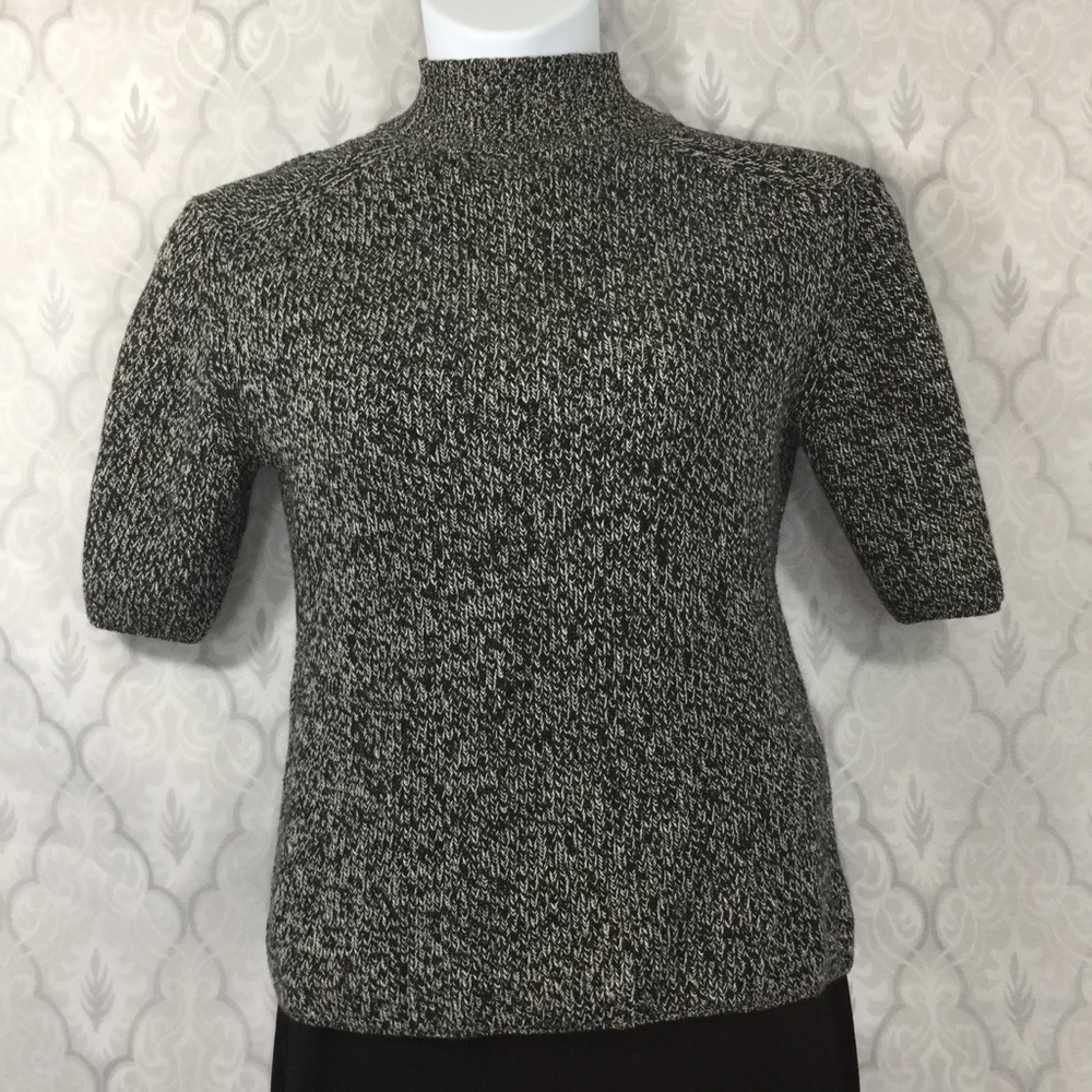 NINE & Company Mock Neck Marled Sweater